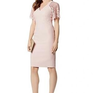 Karen Millen Pale Pink Dress with Lace Size US 8